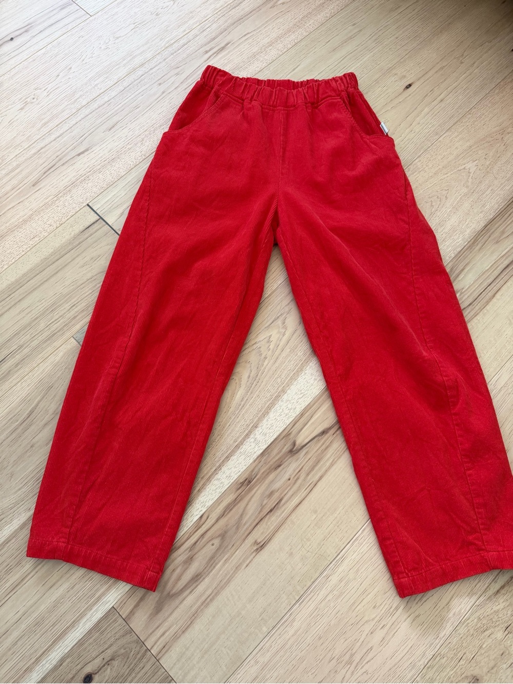 Le Bon Shoppe Arc Pants in Red Soft Corduroy-S - Picture 3 of 6